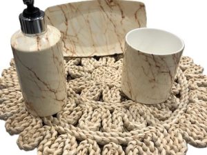 Seville Marble effect 3 Piece Bathroom Set